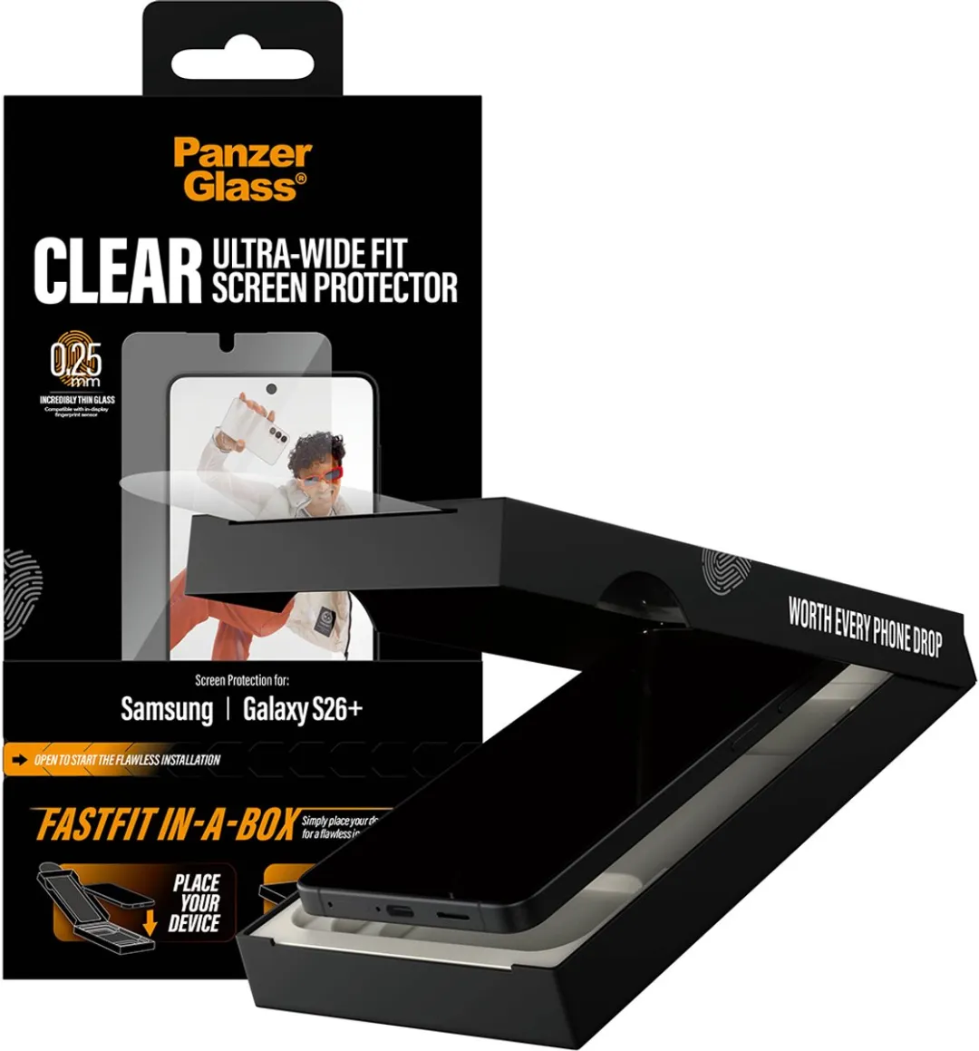PanzerGlass Ultra-Wide Fit Screenprotector S26+ - 1 Stuk