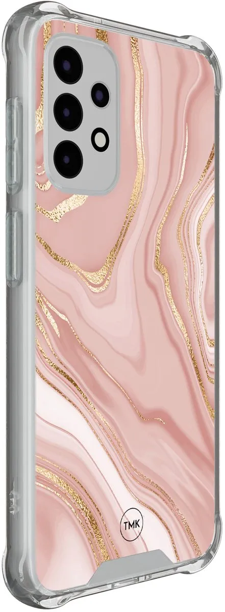 Casevibes Shockproof Hoesje Samsung Galaxy A52 5G - Roze Marble