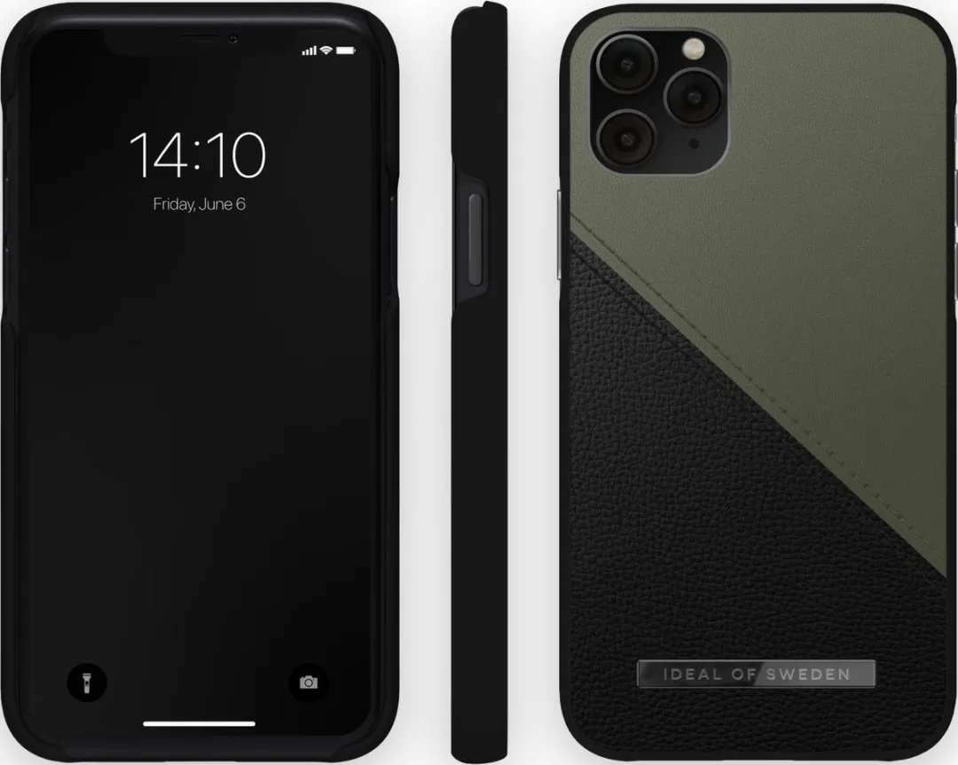 iDeal of Sweden Atelier Case Unity iPhone 11 Pro/XS/X - Onyx Black Khaki - afbeelding 6 van 6