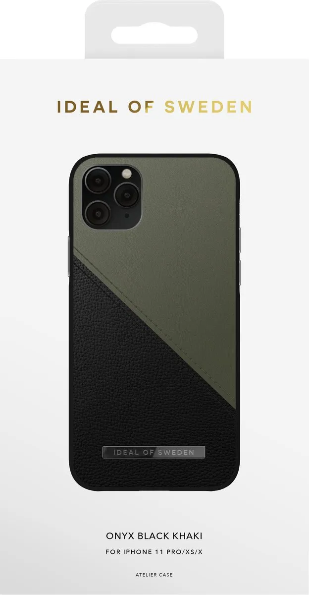 iDeal of Sweden Atelier Case Unity iPhone 11 Pro/XS/X - Onyx Black Khaki