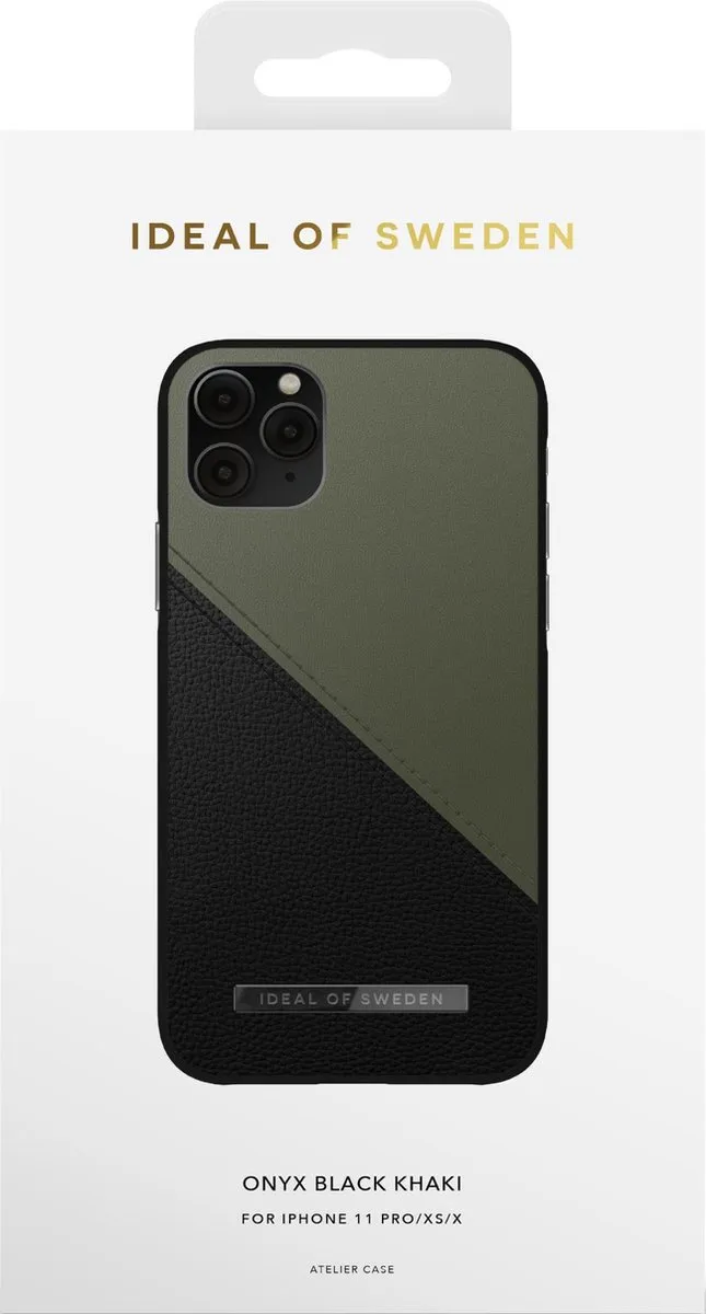 iDeal of Sweden Atelier Case Unity iPhone 11 Pro/XS/X - Onyx Black Khaki