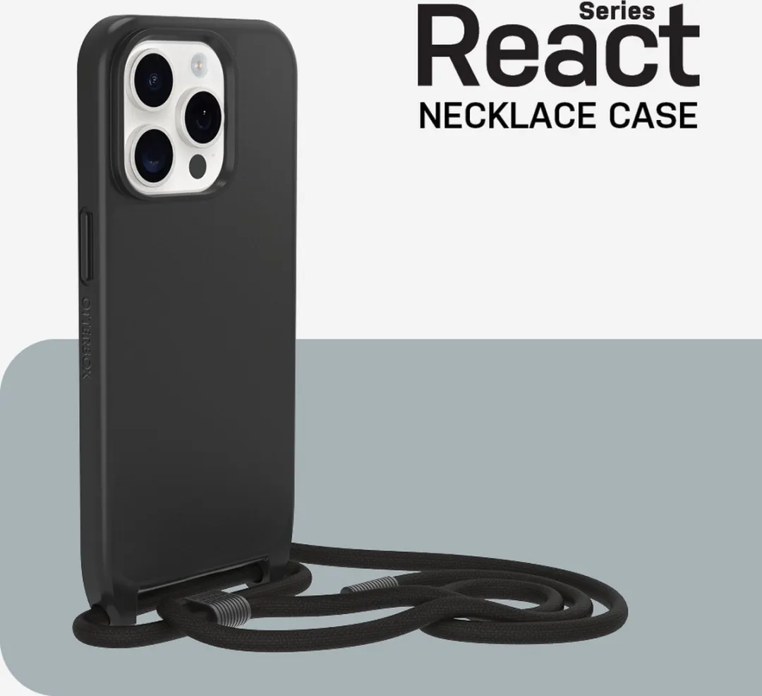 OtterBox React Necklace MagSafe iPhone 15 Pro - Zwart