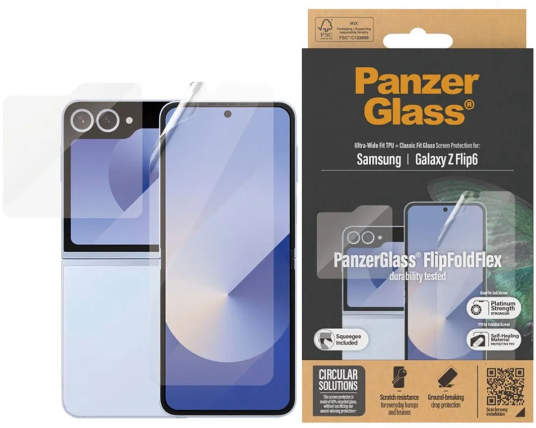 PanzerGlass Screenprotector Anti-Bacterieel Samsung Galaxy Z Flip 6/7 FE