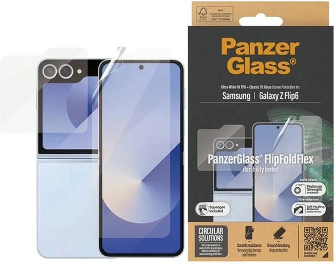 PanzerGlass Screenprotector Anti-Bacterieel Samsung Galaxy Z Flip 6/7 FE - afbeelding 6 van 6