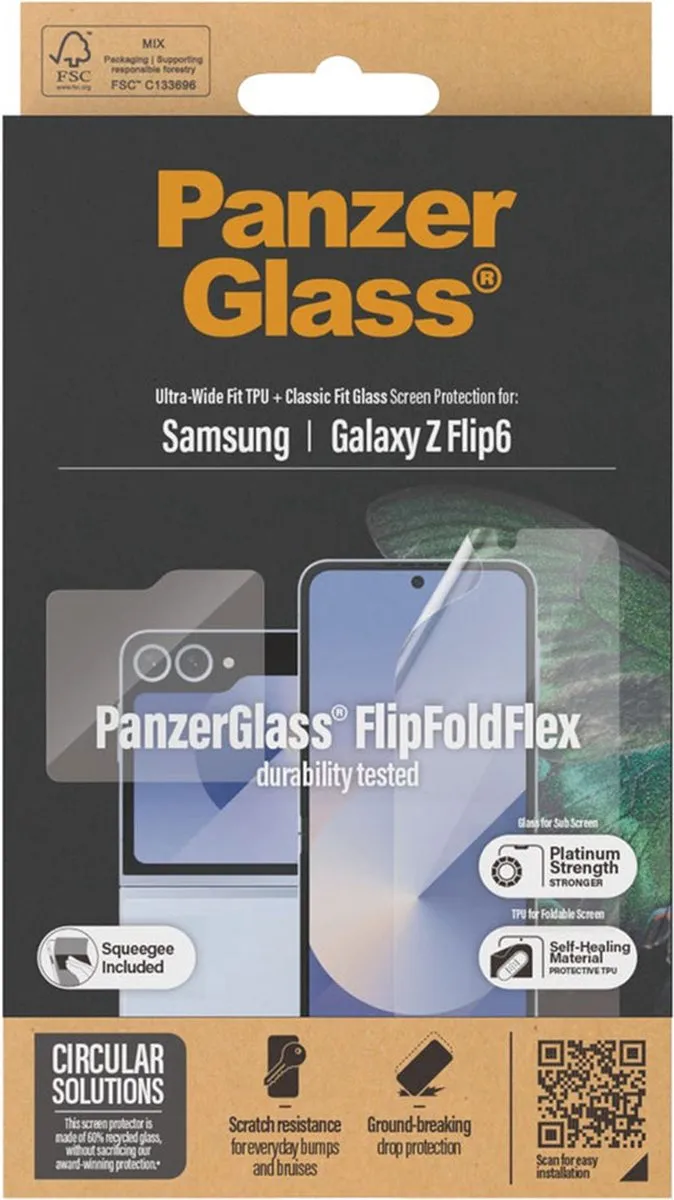 PanzerGlass Screenprotector Anti-Bacterieel Samsung Galaxy Z Flip 6/7 FE