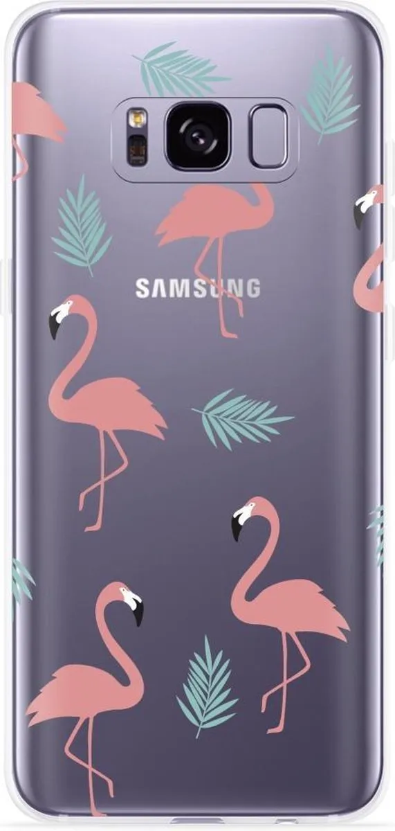 Just in Case Galaxy S8 Hoesje - Flamingo Pattern - 839410