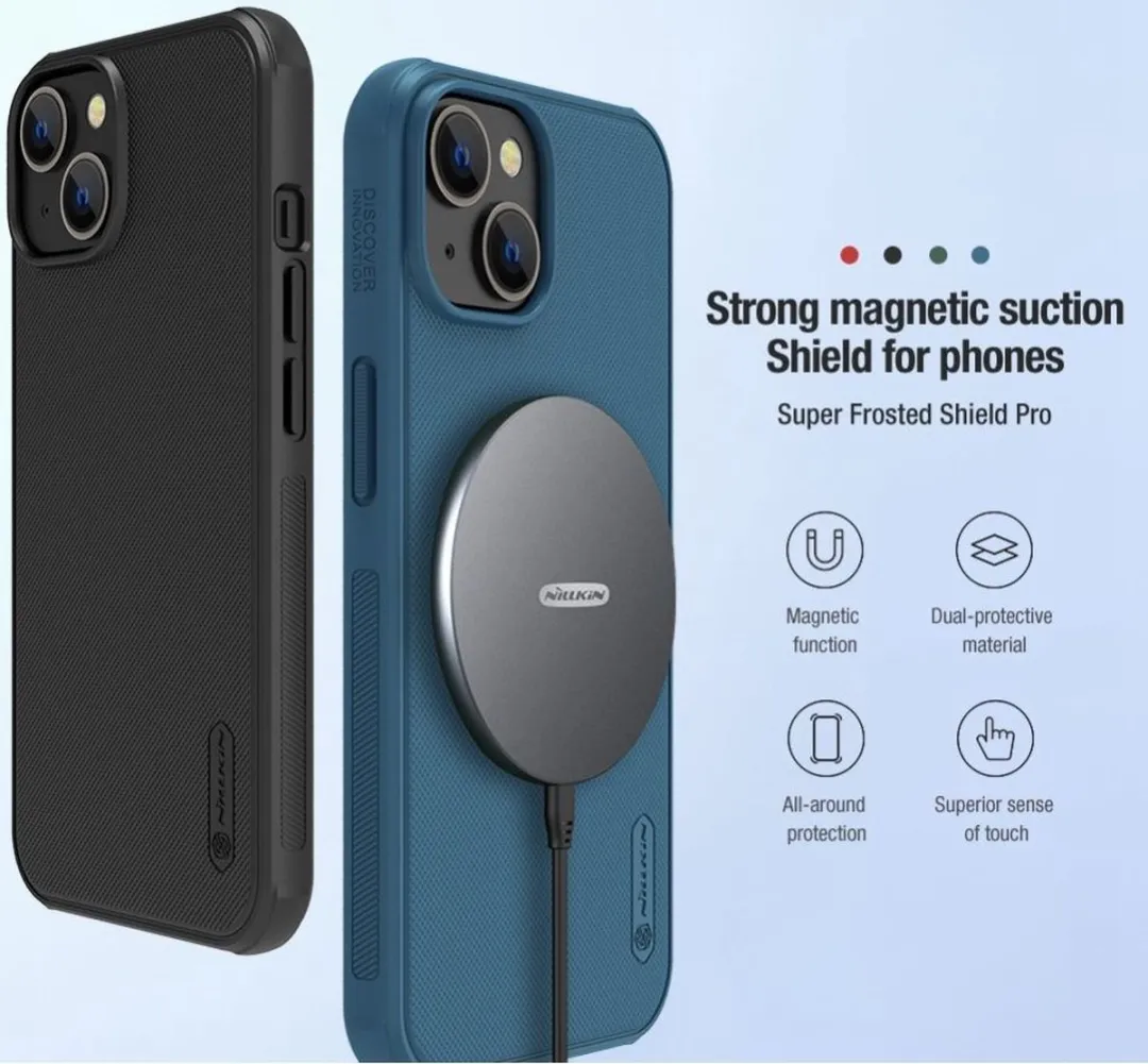 Nillkin Super Frosted Shield iPhone 14 Plus Hoesje - Zwart - afbeelding 5 van 6