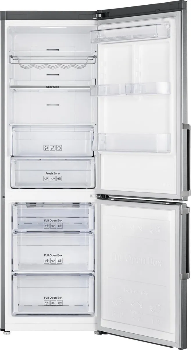 Samsung RB33J3315SA Koelkast - 328L - 4 Plateaus - 1 Groentelade