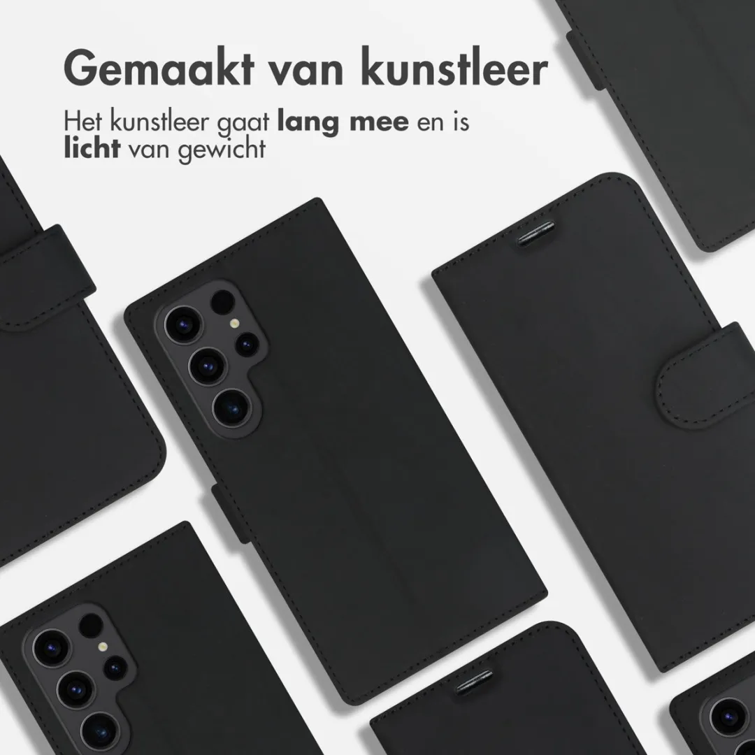 Accezz Hoesje Samsung Galaxy S23 Ultra - Wallet Softcase - 3 Pasjes - Zwart