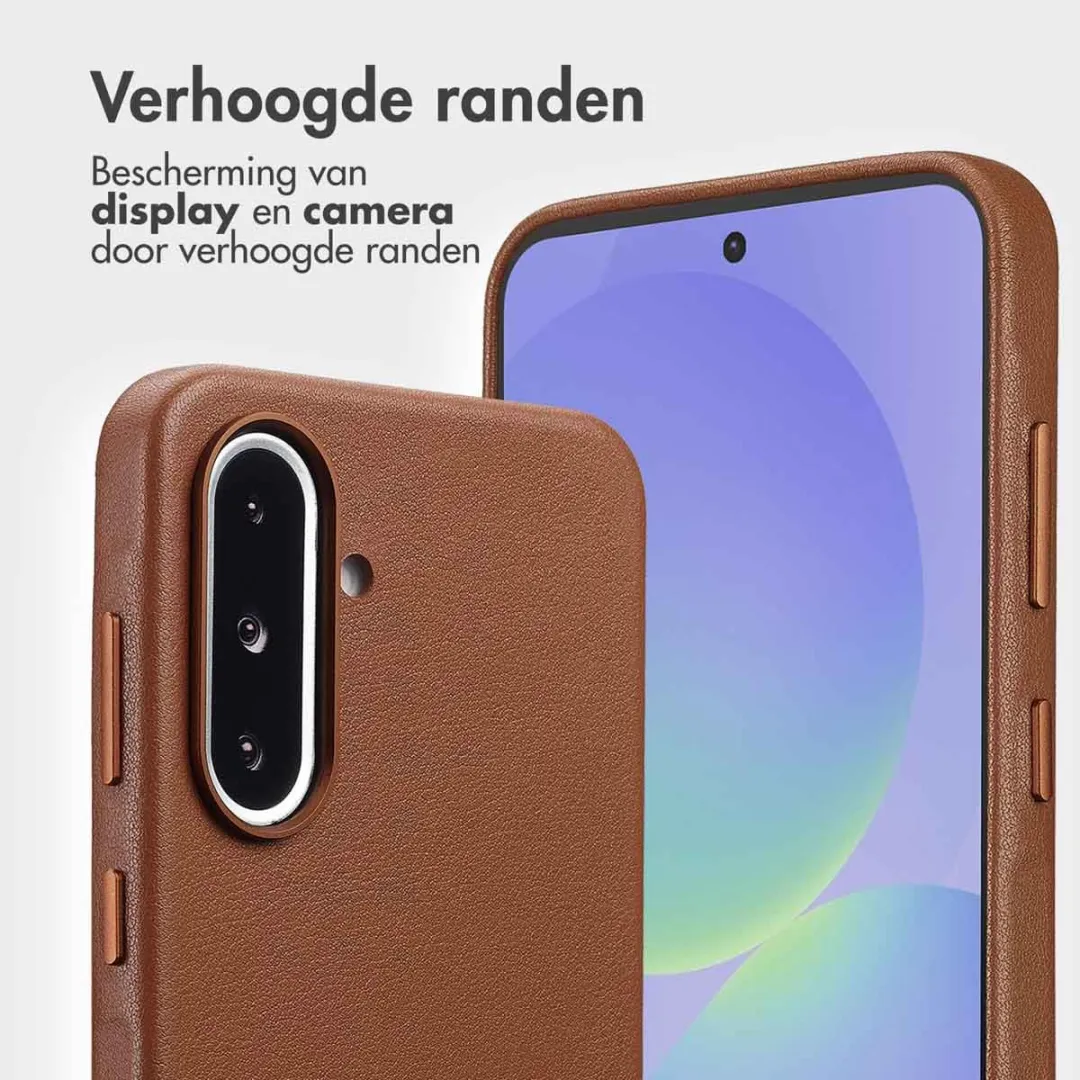 Accezz Leather Bookcase 2-in-1 Hoesje - Samsung Galaxy A36/A56 - 3 Pasjes - Bruin