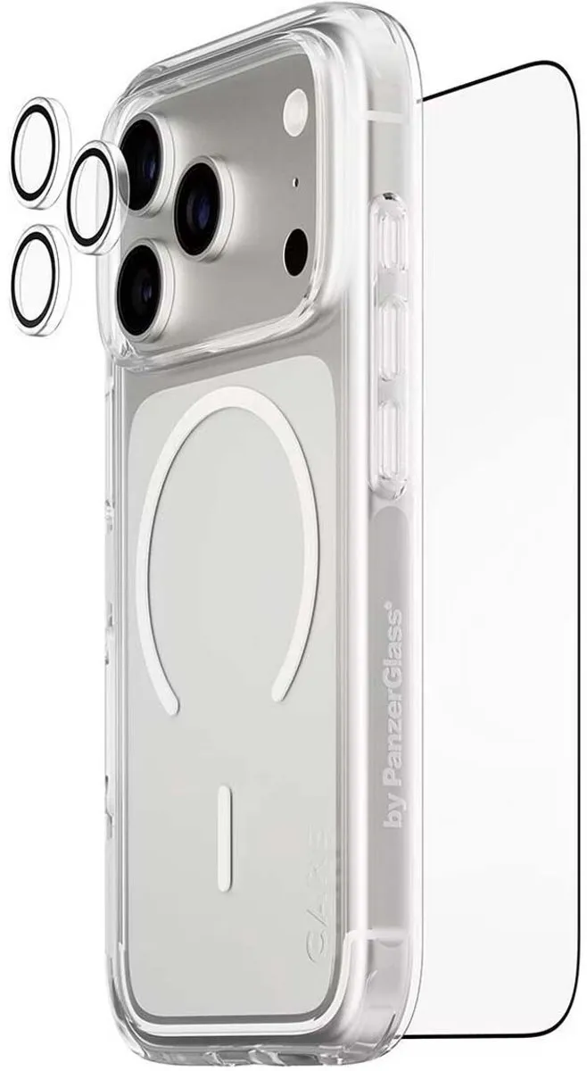 PanzerGlass iPhone 17 Pro 3-in-1 Beschermingspakket - Transparant