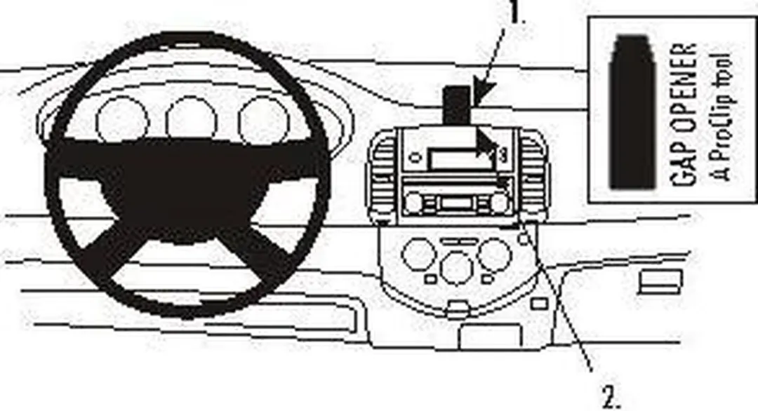 Brodit ProClip 853498 Houder - Zwart - Nissan Micra 2003-2010