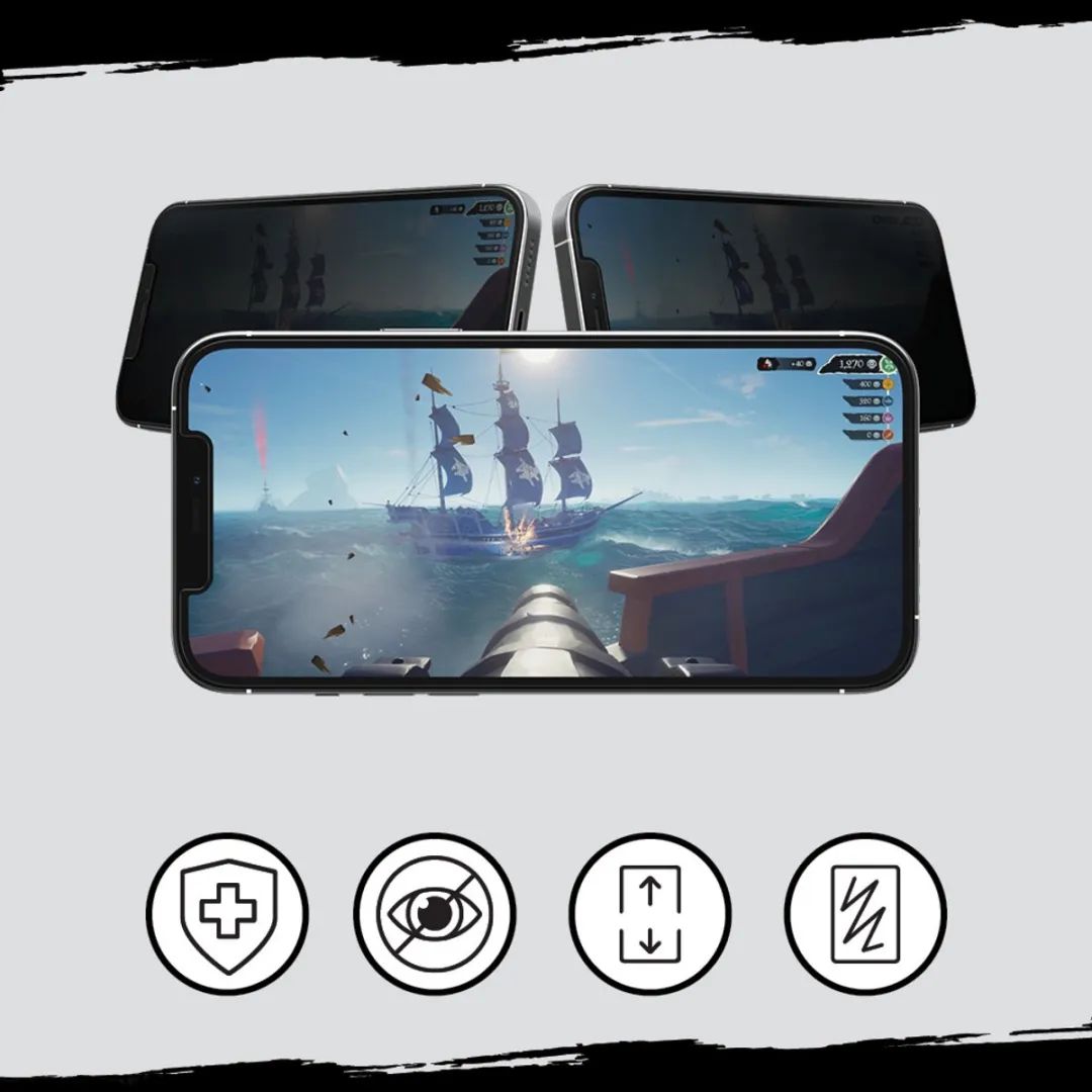 OtterBox Gaming Series Screenprotector iPhone 12/12 Pro - Privacy Glass