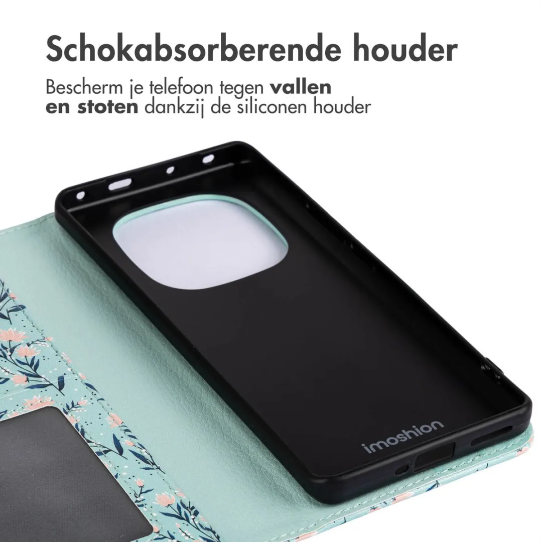 Imoshion Hoesje Xiaomi Redmi Note 14 Pro Plus 5G - Blue Flowers - 3 Pasjes