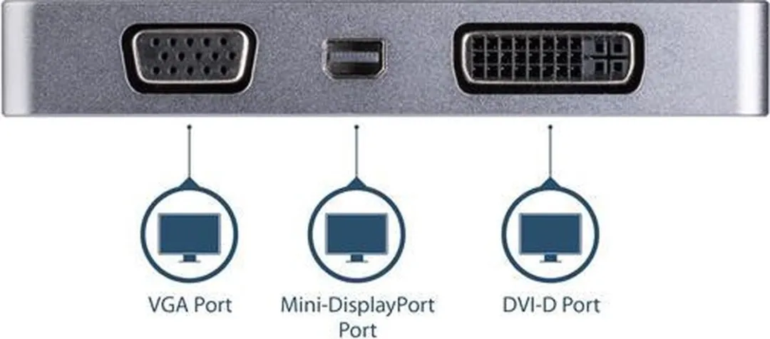 Startech CDPVDHDMDPSG USB-C 4-in-1 Video Adapter - Grijs