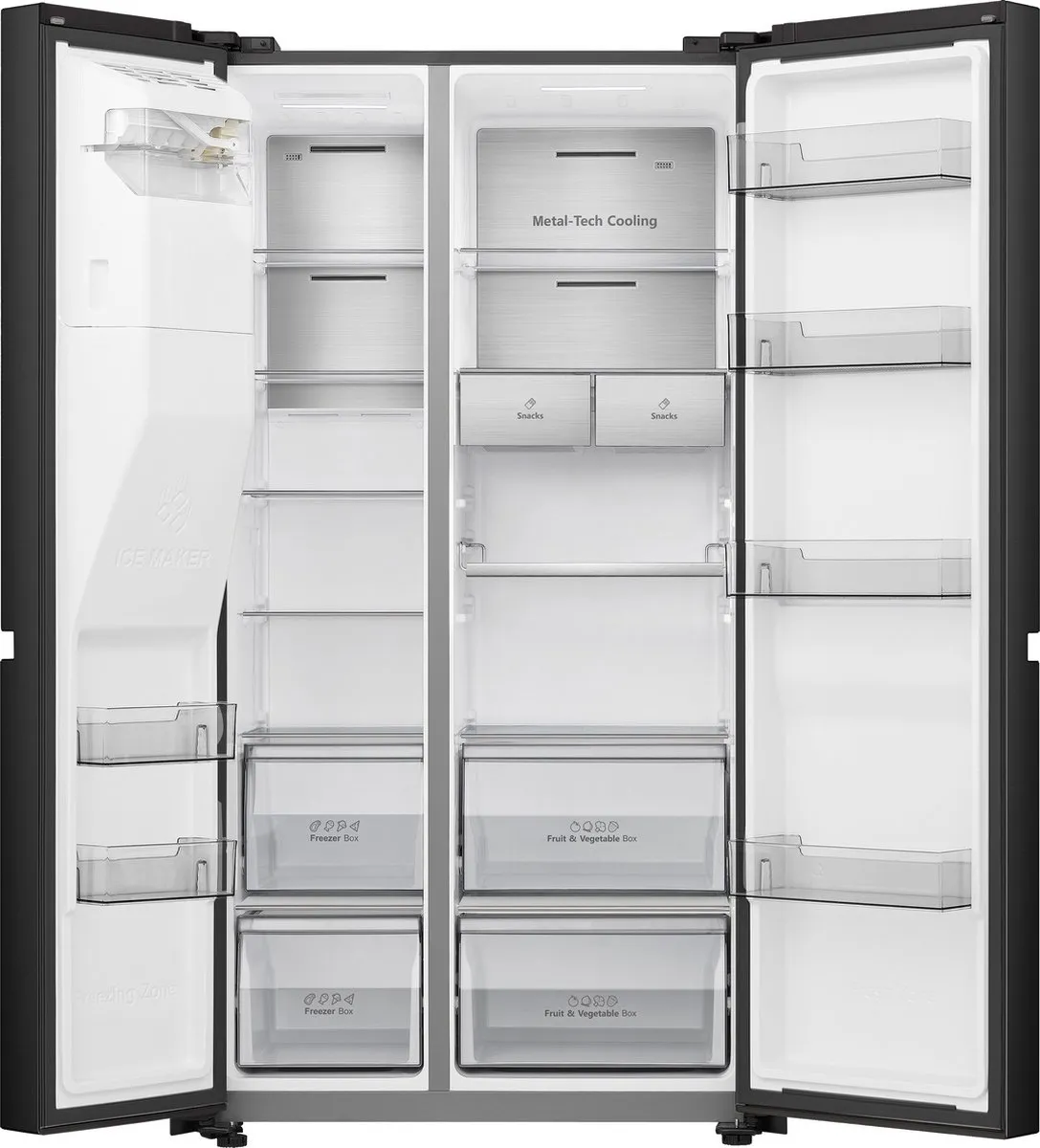 Hisense RS818N4IFD Amerikaanse Koelkast - 632L - No Frost - RVS - Waterdispenser