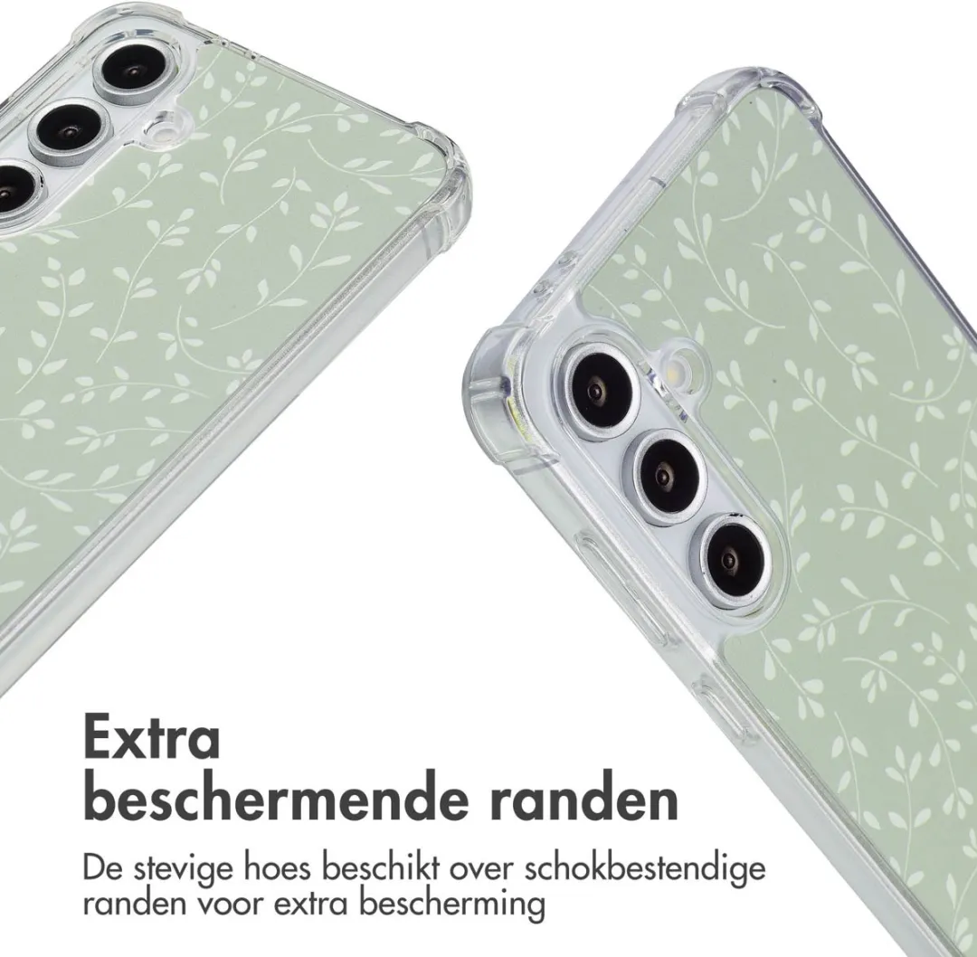 Imoshion Hoesje Samsung Galaxy S24 FE - Smoke Green Flowers