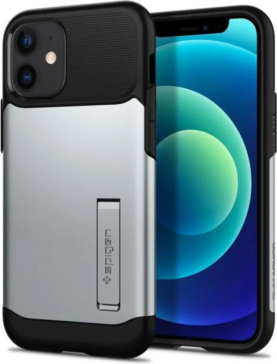Spigen Slim Armor ACS01548 iPhone 12 Mini Hoesje - Zilver
