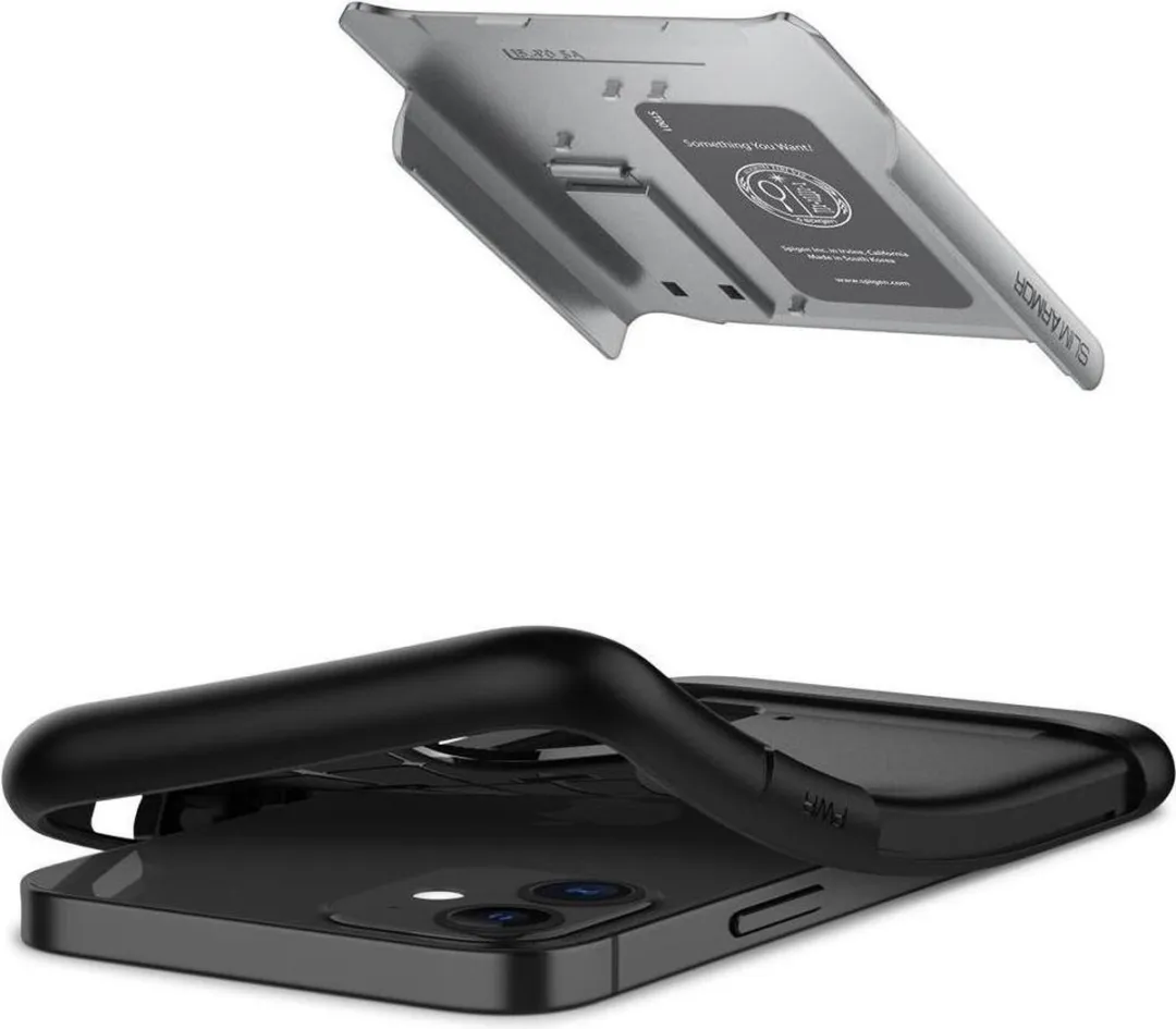 Spigen Slim Armor ACS01548 iPhone 12 Mini Hoesje - Zilver
