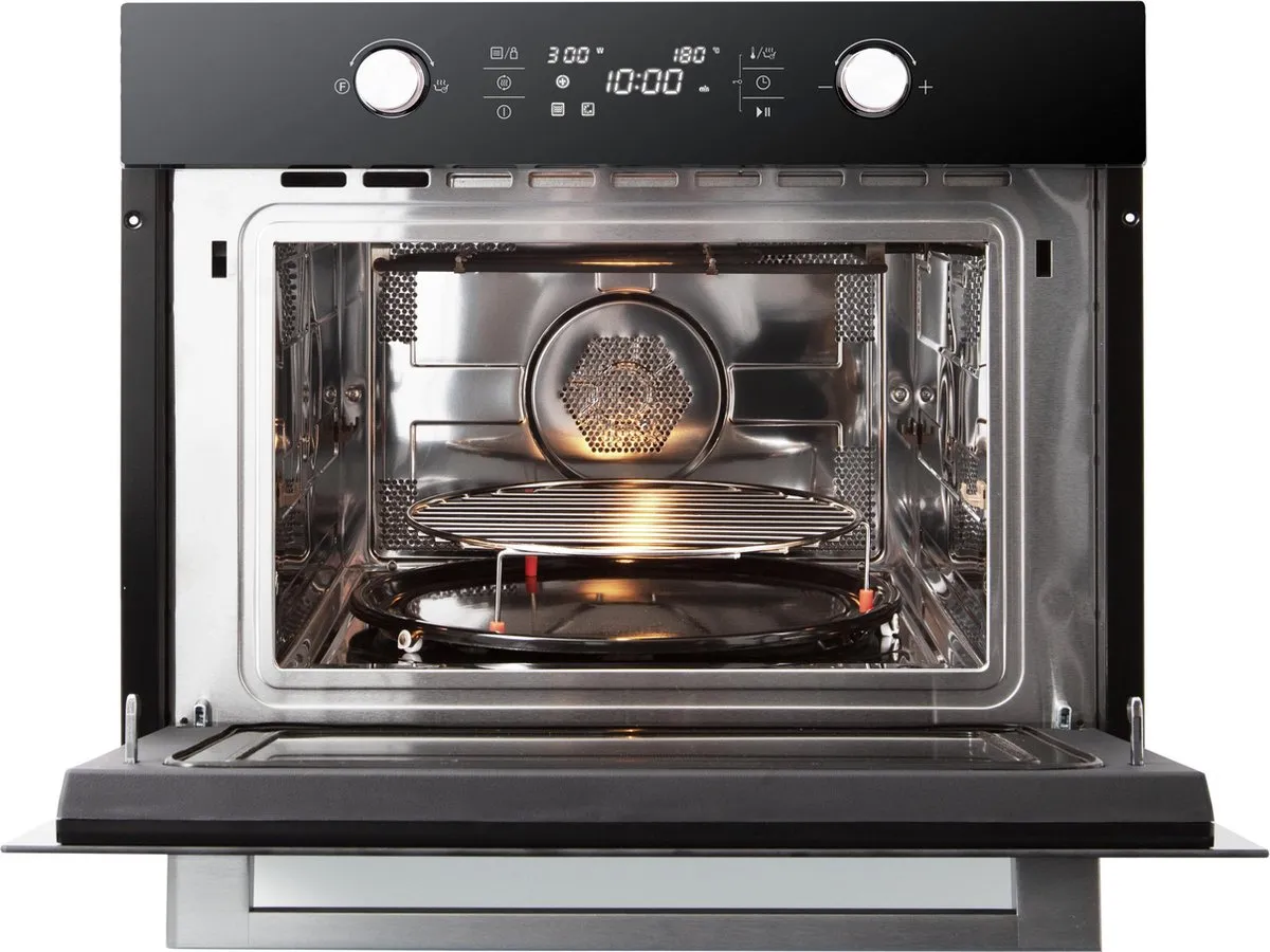 Inventum IMC6044GK Inbouw Combi-Oven 44L - 900W Magnetron - Zwart/RVS