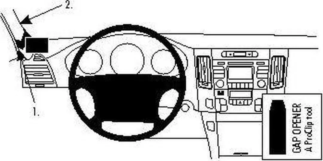 Brodit ProClip Hyundai Sonata 2009-2010 Linkerhouder - Zwart