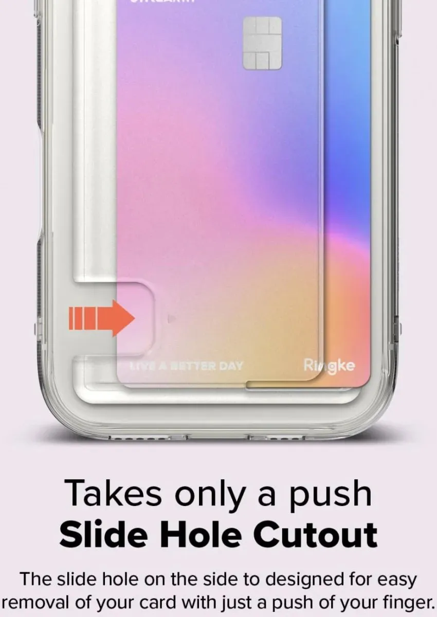 Ringke Fusion Card Hoesje iPhone 16 Pro - Transparant