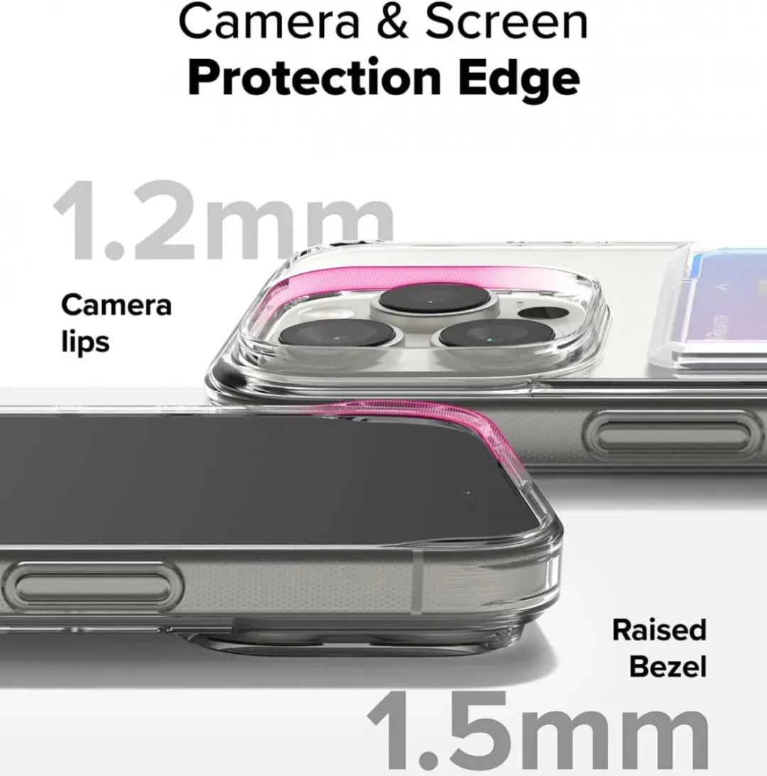 Ringke Fusion Card Hoesje iPhone 16 Pro - Transparant