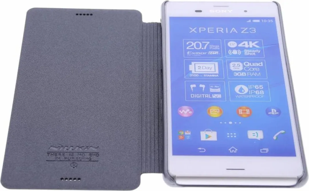 Nillkin Sparkle Booktype Hoes Sony Xperia Z3 - Zwart - afbeelding 3 van 6