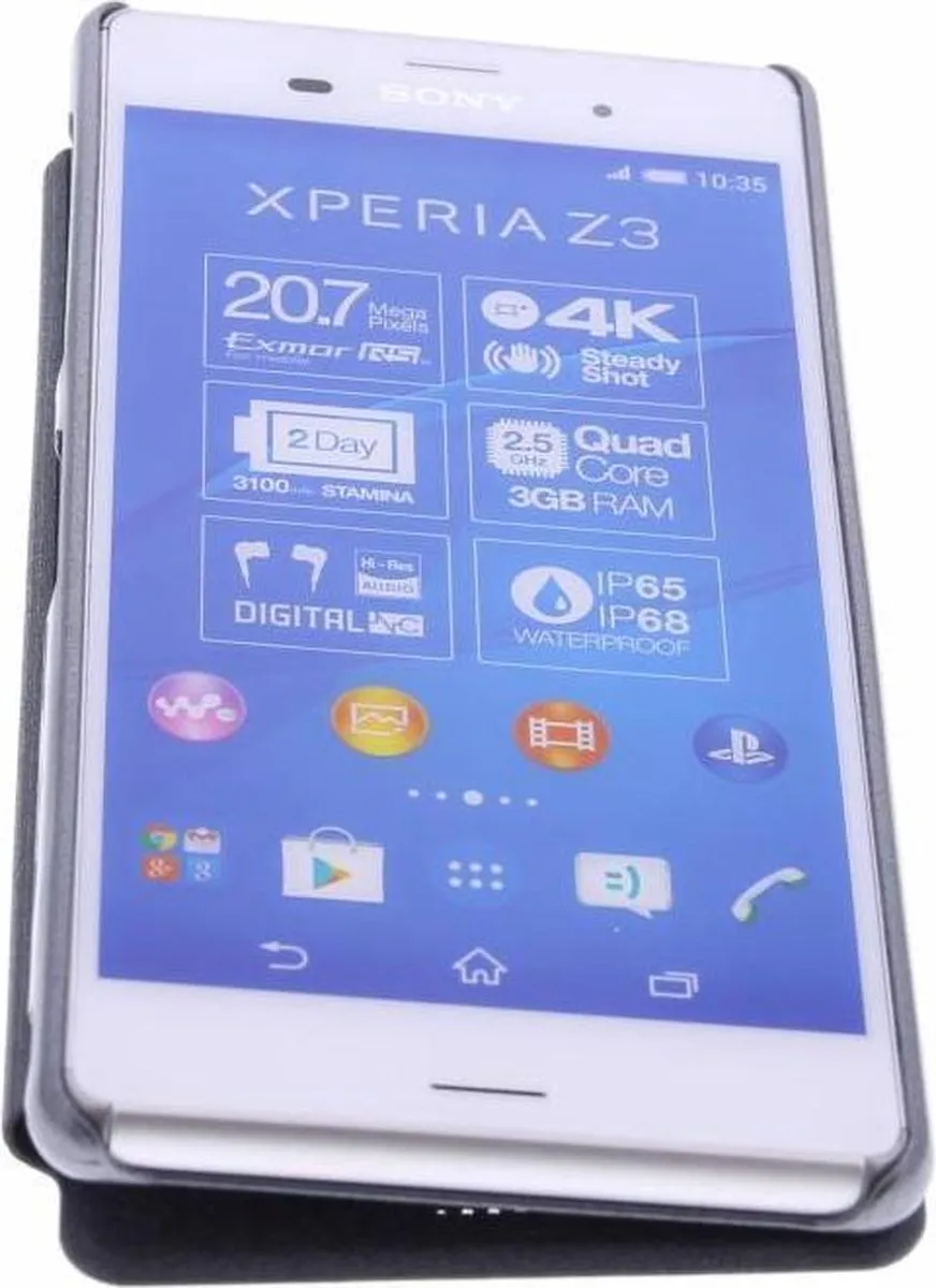 Nillkin Sparkle Booktype Hoes Sony Xperia Z3 - Zwart - afbeelding 4 van 6