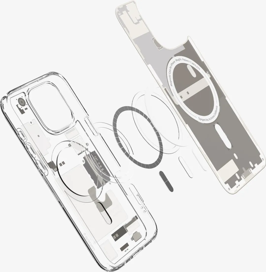 Spigen Ultra Hybrid MagFit iPhone 16 Pro Hoesje - Grijs/Transparant