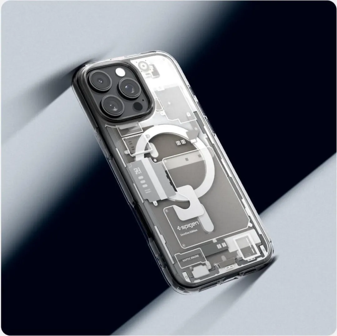 Spigen Ultra Hybrid MagFit iPhone 16 Pro Hoesje - Grijs/Transparant - afbeelding 6 van 6