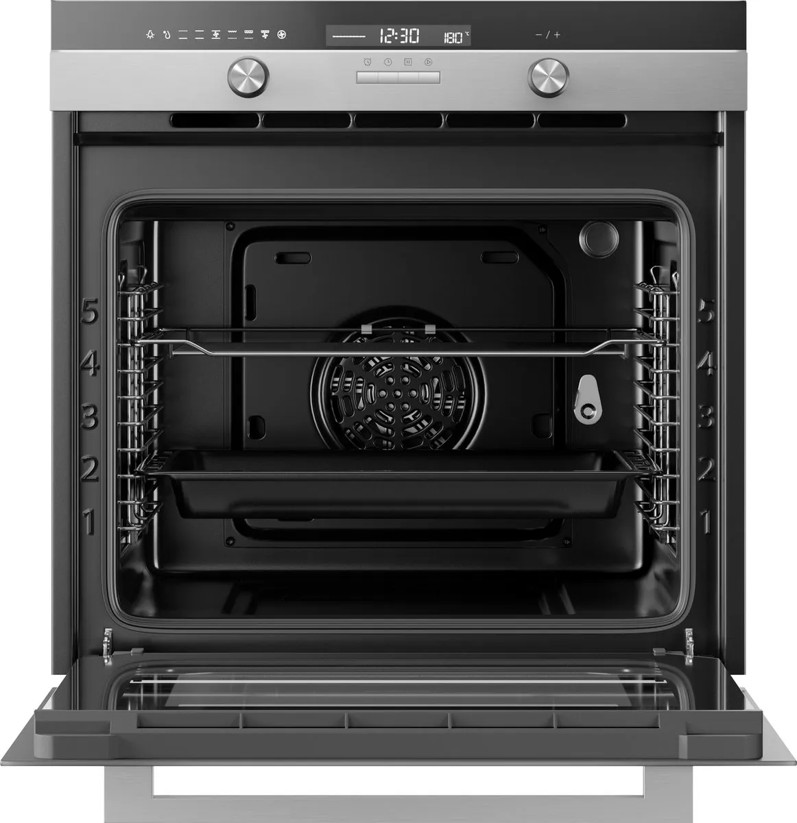 Inventum IOM6170RK Inbouw Combi-oven 70L - Multifunctioneel - 250°C - Zwart/RVS