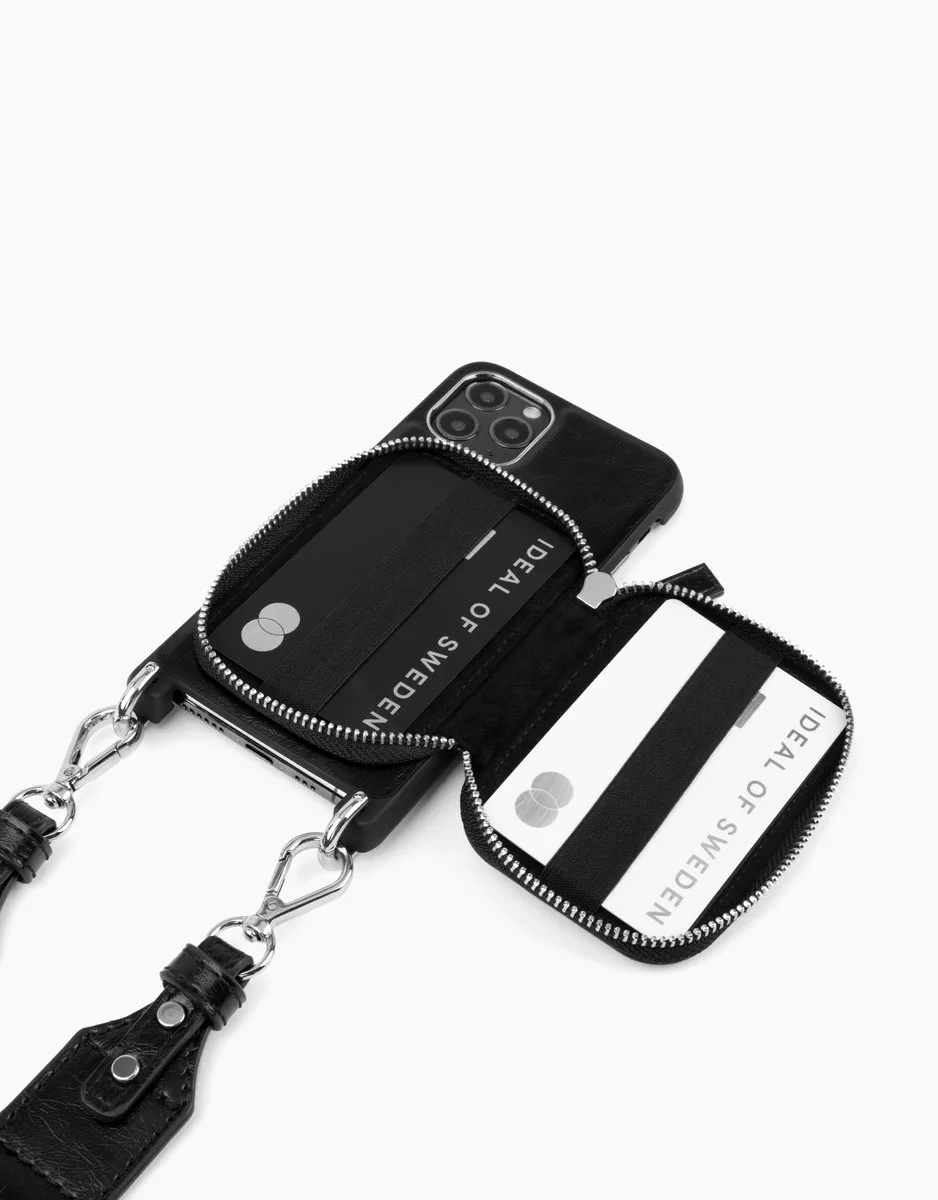 iDeal of Sweden Active Necklace Case AW21 iPhone 12/12 Pro - 3 Pasjes - Liberty Black