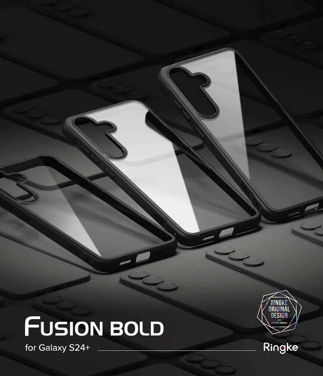 Ringke Fusion Bold Hoesje Samsung Galaxy S25 Plus - Transparant/Zwart