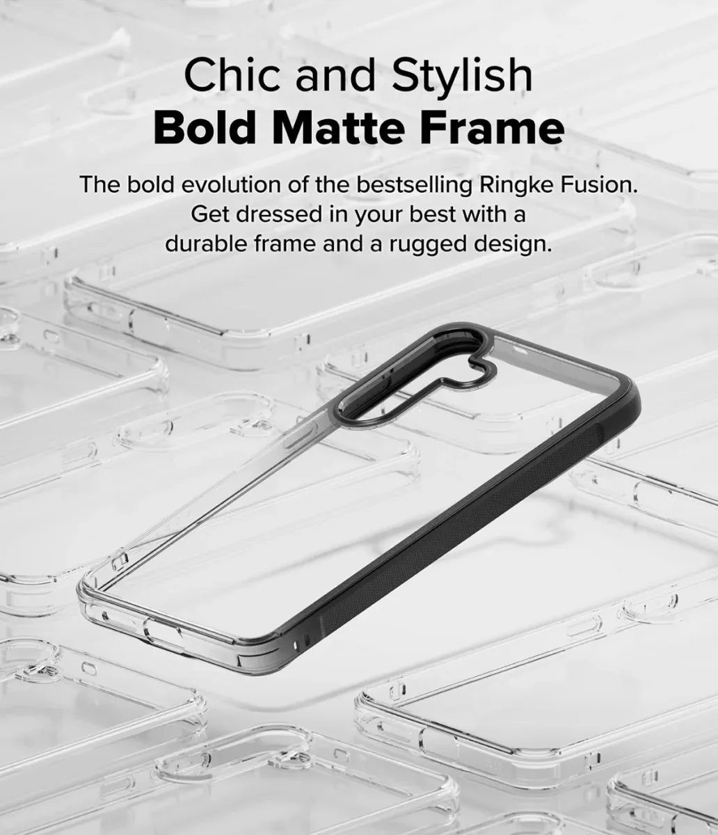 Ringke Fusion Bold Hoesje Samsung Galaxy S25 Plus - Transparant/Zwart
