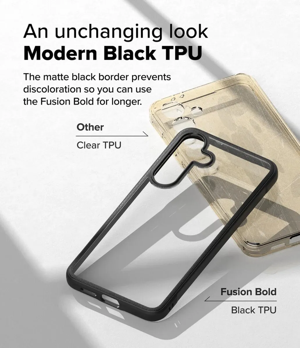 Ringke Fusion Bold Hoesje Samsung Galaxy S25 Plus - Transparant/Zwart - afbeelding 6 van 6