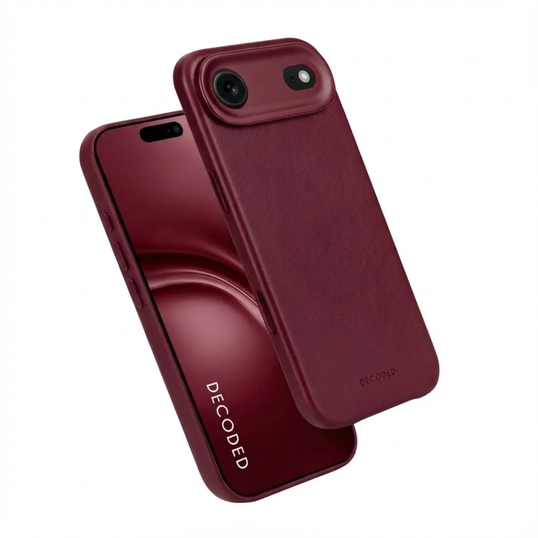 Decoded Leren Hoesje iPhone 17 Air - Premium ECCO Leer - MagSafe - Rood