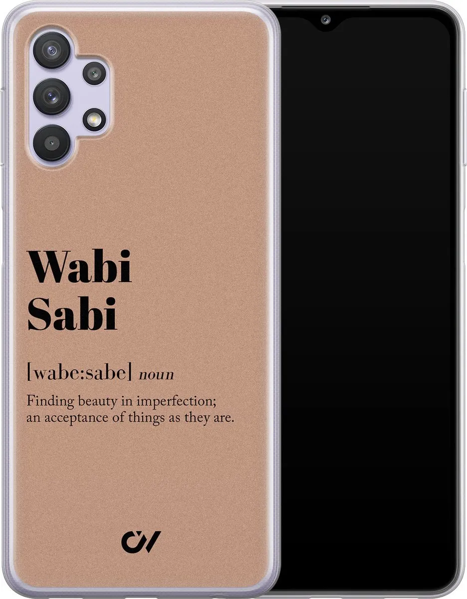 Casevibes Wabi Sabi Hoesje Samsung Galaxy A32 5G - Bruin
