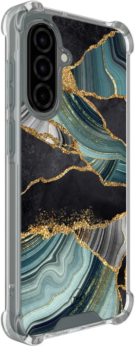 Casevibes Shockproof Hoesje Samsung Galaxy A36 S/A36/S/017 - Marble Jade Stone