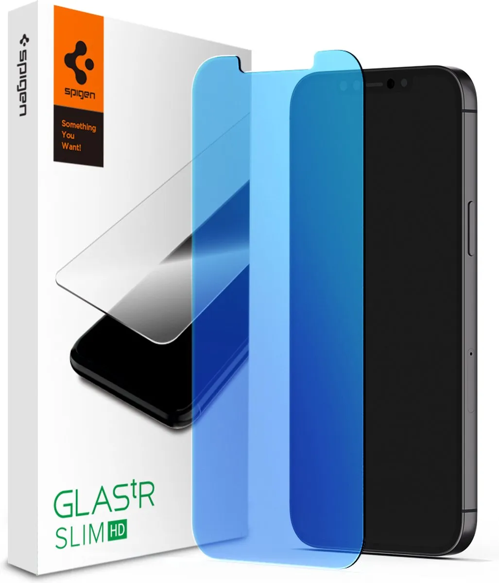 Spigen Glassprotector Anti Blauwlicht iPhone 12 Pro 6.1" - Transparant
