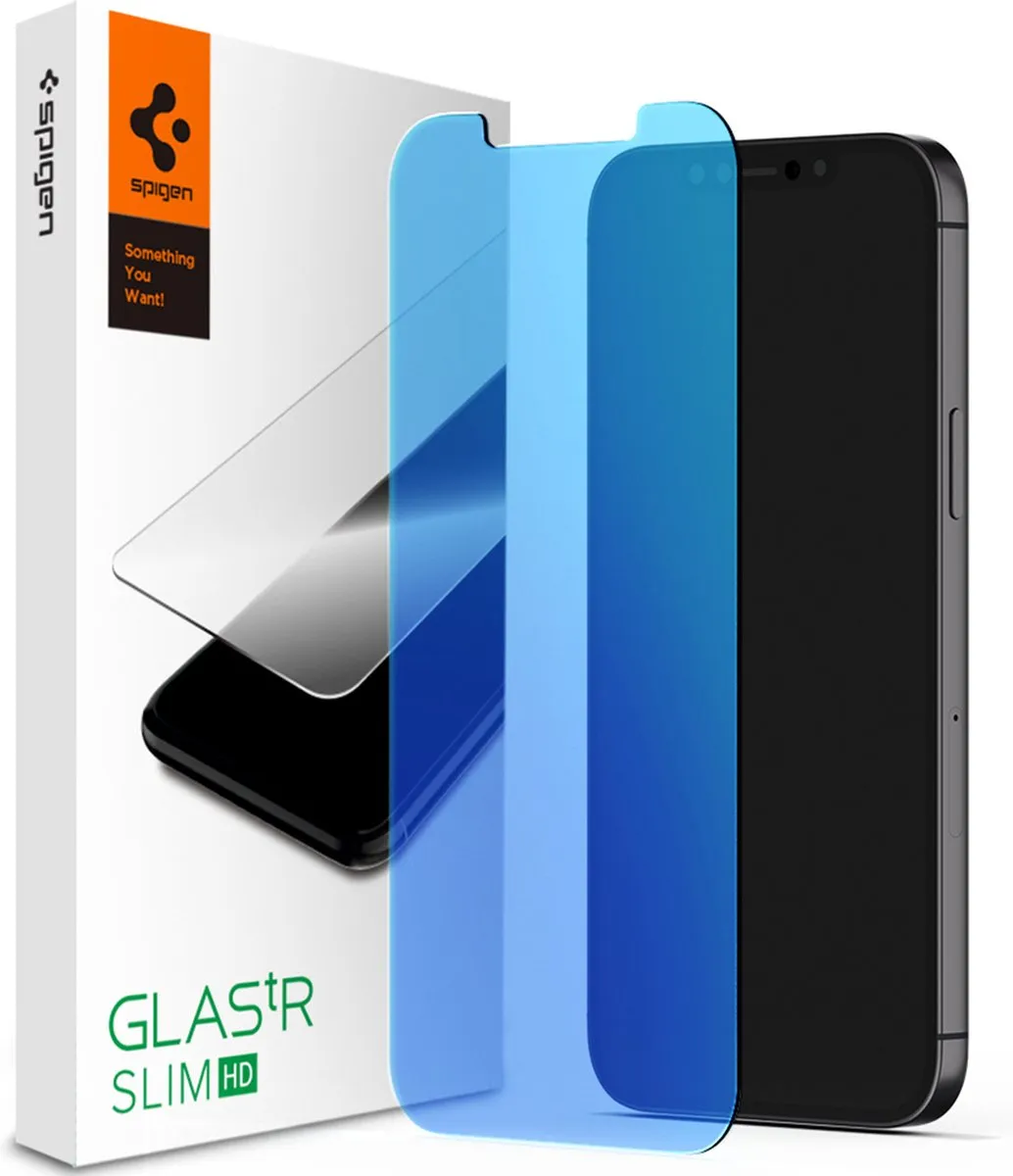 Spigen Glassprotector Anti Blauwlicht iPhone 12 Pro 6.1" - Transparant