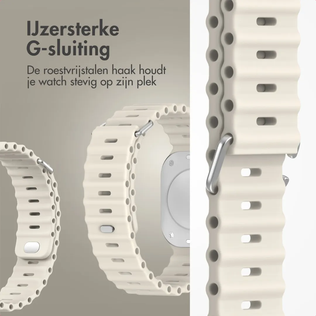 Accezz Siliconen Sportband Apple Watch - Sterrenlicht - 44/45/46/49mm