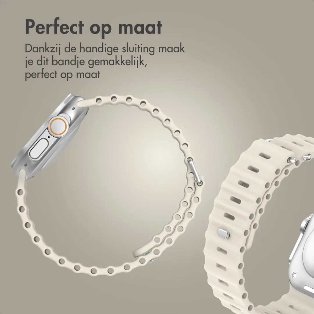 Accezz Siliconen Sportband Apple Watch - Sterrenlicht - 44/45/46/49mm