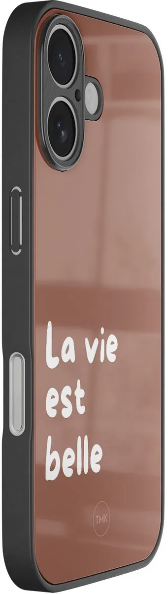 Casevibes iPhone 17 Hoesje - Bruin La Vie Est Belle - TPU Glossy