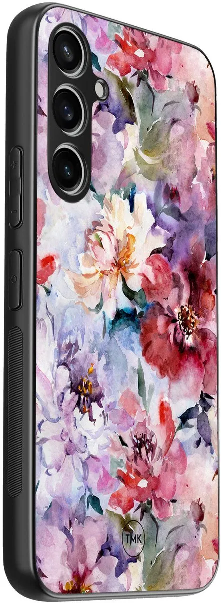 Casevibes S/S23FE/B/030 Hoesje Samsung Galaxy S23 FE - Paars Bloemen
