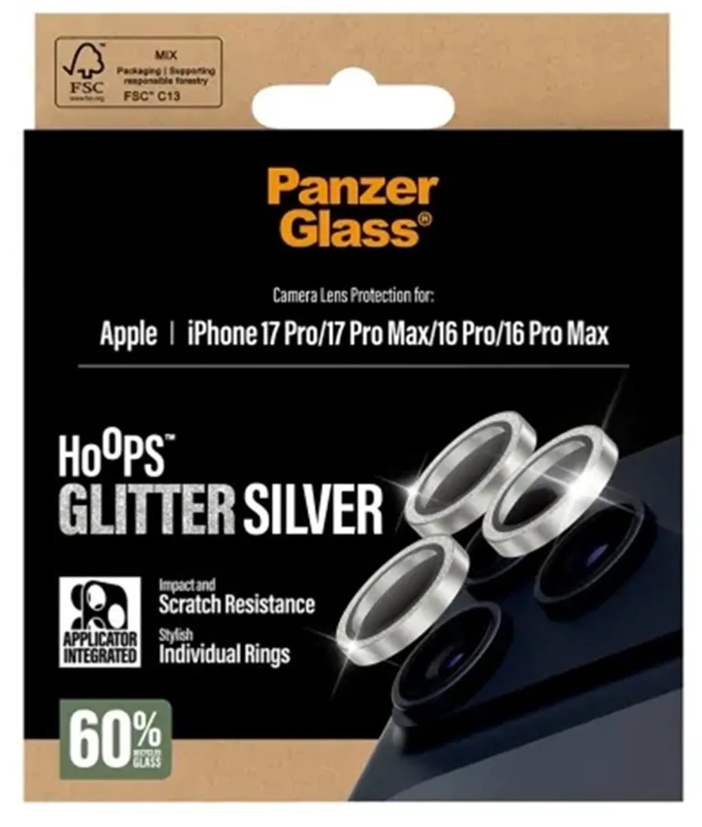 PanzerGlass PG15828 Camera Protector iPhone 17 Pro/Max - Glitter Zilver