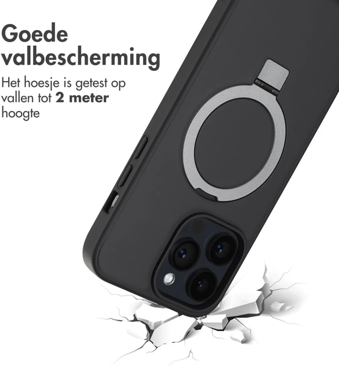 Accezz Hoesje iPhone 14 Pro Max - MagSafe Ring Stand - Zwart