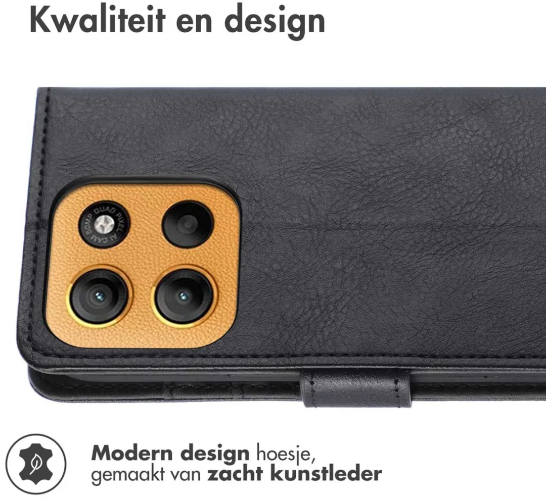 Imoshion Moto G15 Power Hoesje - 3 Pasjes - Zwart