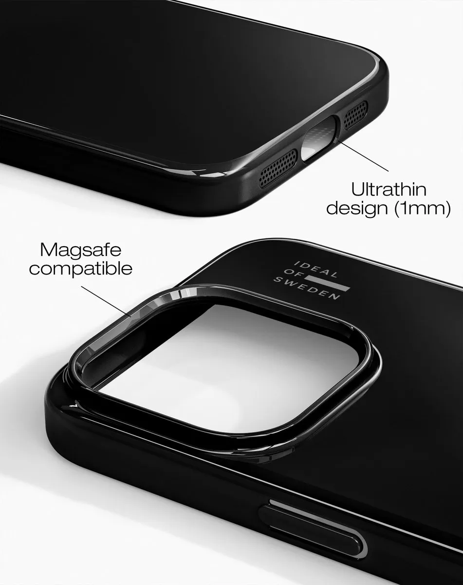 iDeal of Sweden Slim Case MagSafe iPhone 15 Pro Max - Glossy Black - afbeelding 2 van 3