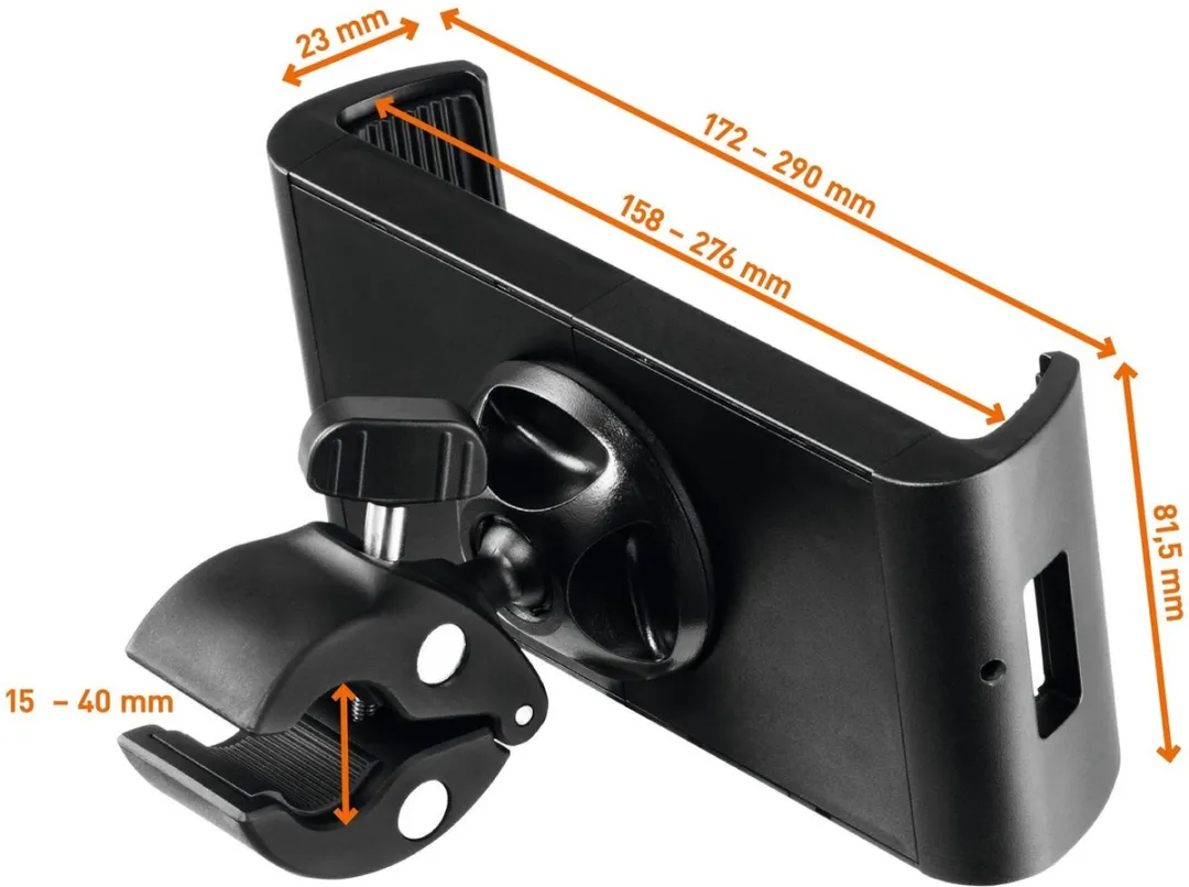 Durable TOUGH CLAMP XL Tablethouder 13 Inch - Zwart